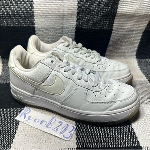 Nike Air Force 1 Low Patent Leather Swoosh White 307109-111 Size 7.5 Rare 2004